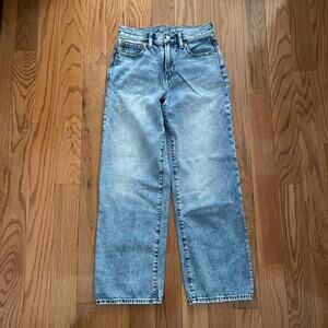 Gap Teen 90s Loose Fit Jeans Girls Size 14 Acid Wash Blue Denim Casual